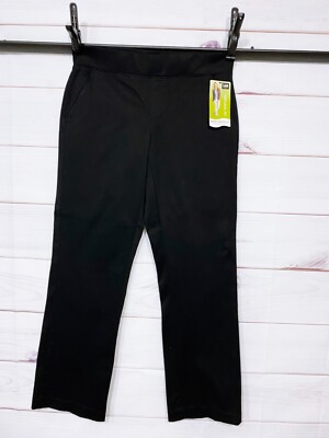 Lee Womens Barely Bootcut Pants Size 10M Natural Fit Black Mid Rise Pockets