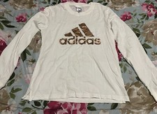 Adidas White Long Sleeve Top Size Xs
