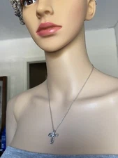 Sterling Silver And Diamond Necklace. ( Item #L1439 ) 💜 JPI 925 Stamped, 18 “