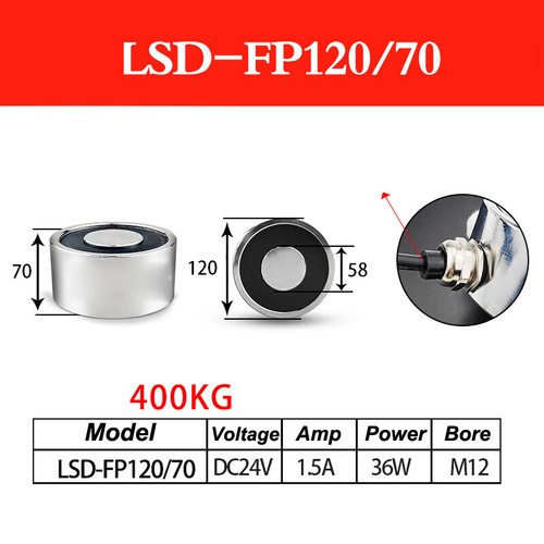Elektromagnet DC5V 6V 12V 24V Zugmagnet Magnet Hubmagnet Hubmagnet 1Kg bis 500kg - Bild 177 von 182