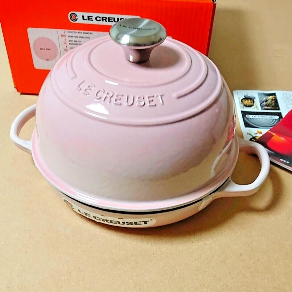 Le Creuset 24cm シフォンピンク　ダッチオーブン Le Creuset Bread Oven 24cm (9.4 inch) Shell Pink color knob Home