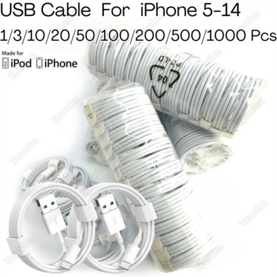 Bulk Lot USB Fast Charger Cord For iPhone 6 7 8 Plus X XS XR 11 12 13 14 Pro Max