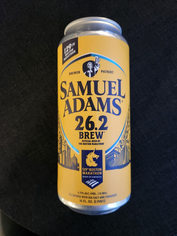 1 EMPTY 2025 Boston Marathon 26.2 Sam Adams Brew Can 16 Ounce BAA 129th BofA