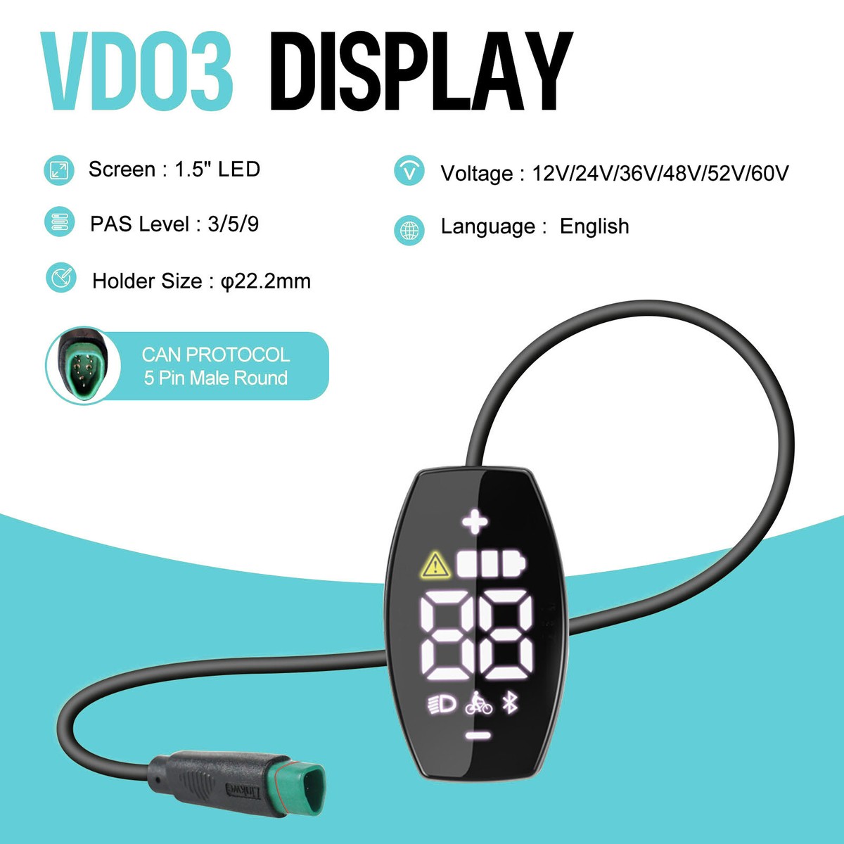 Bafang 530S LCD-Display Für BBS01/02/HD Mittelmoto Produktbild-Vorschau 5