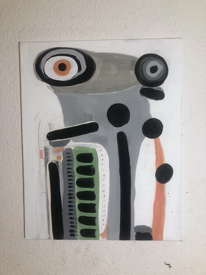 Pintura moderna abstracta original de S. Krul acrílico sobre lienzo 16x20 sin marco Foto 2 de 4