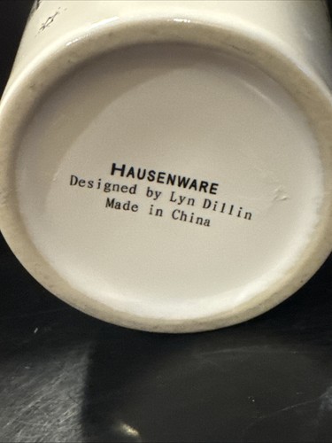 Hausenware Holiday Lyn Dillin Cheer Set 3 Coffee Cup Mugs New Gold Trim 12 Oz - Picture 7 of 8