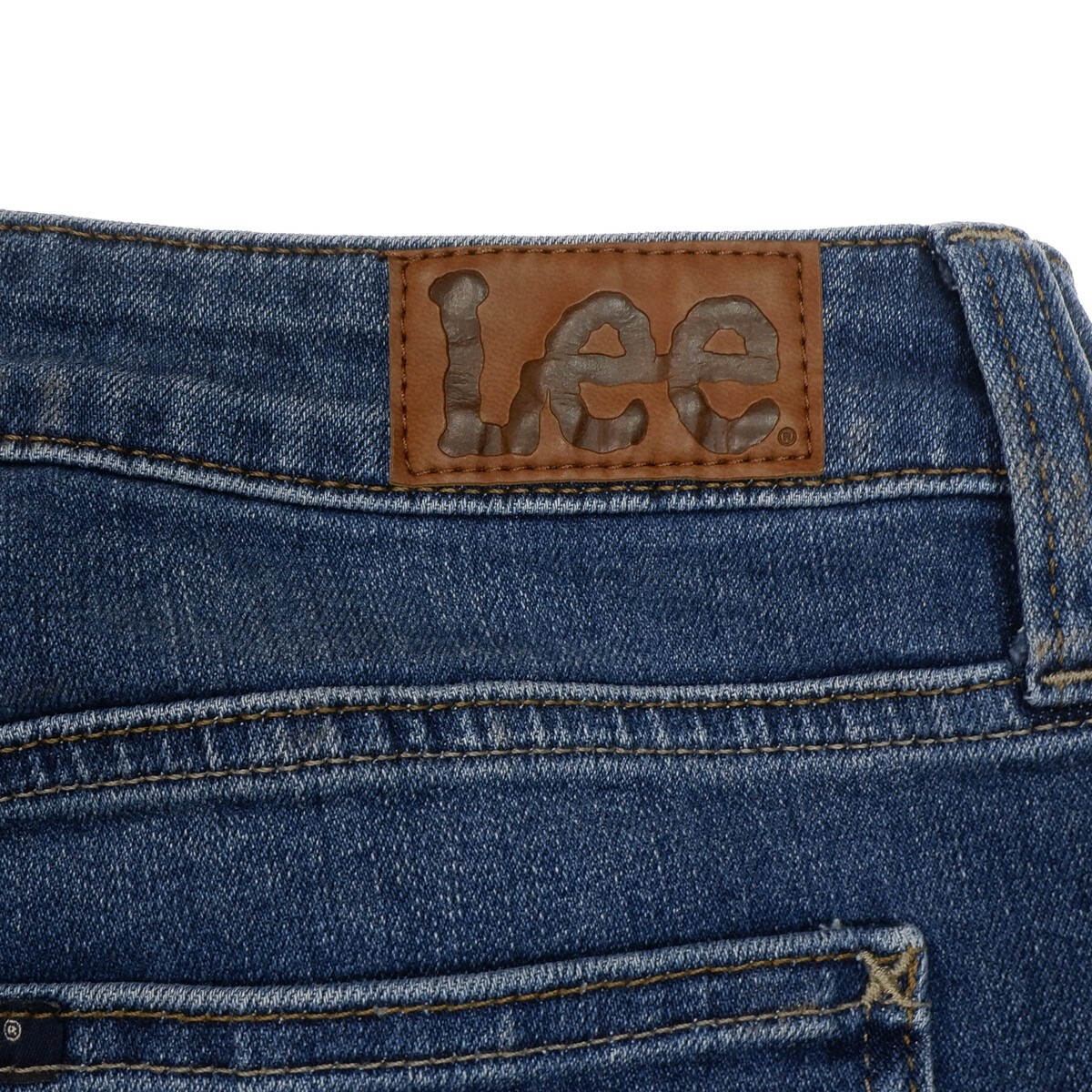 Lee Straight Leg Regular Fit Jeans 14 (34x28) Blue Denim Stretch Womens Casual thumbnail 8