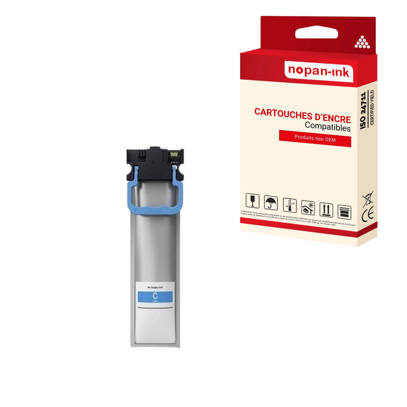 Cartouche cyan T11D240 compatible Epson jet d'encre grand rendement