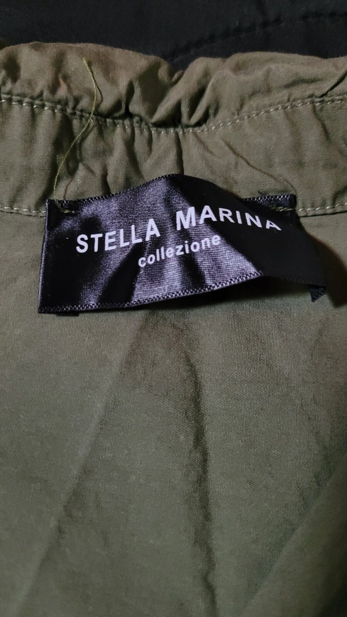 STELLA MARINA COLLEZIONE Italy Green Yellow Blue Fringe Asymmetric