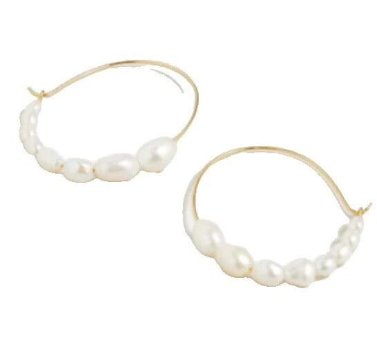 Perla Cristal Pendientes de Moda Aro