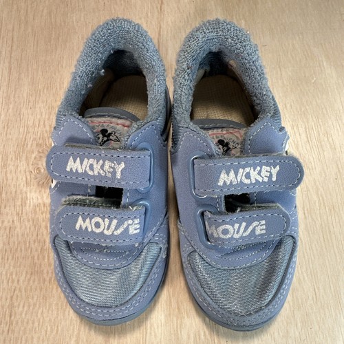 Zapatos de bebé vintage Mickey Mouse azul Minnie años 70 80 6c corazón amigos calzado - Imagen 8 de 16