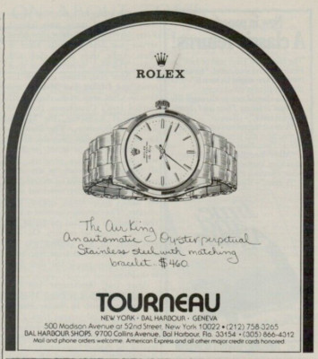 1978 Rolex Air King Automatic Perpetual Stainless Steel Watch VINTAGE PRINT AD
