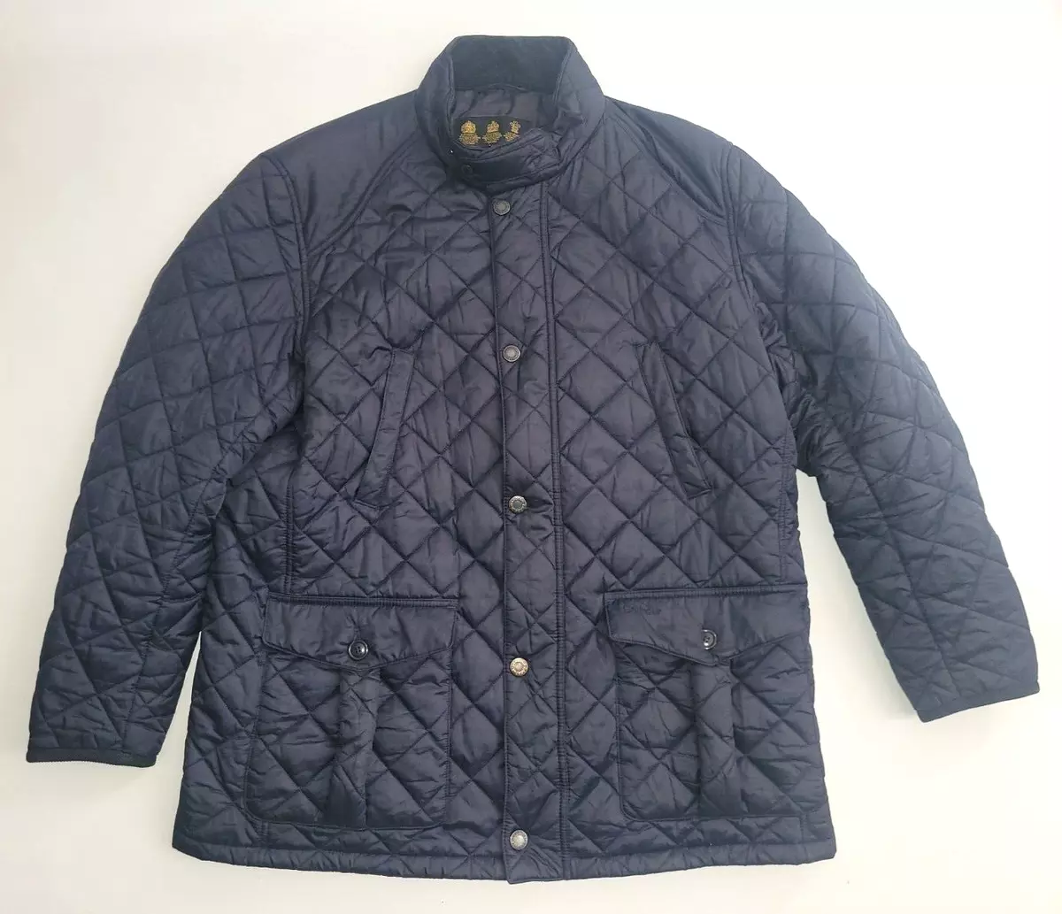 Mens Barbour Tiller Quilt Jacket coat navy blue size XXL