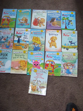 16 I can read children's books My 1st reading Pete the cat Bisquit etc..