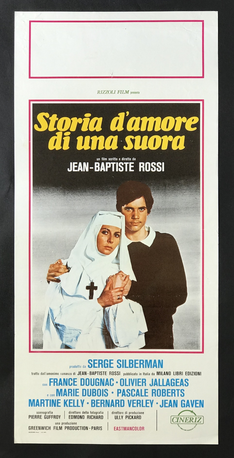 Locandina originale film STORIA D'AMORE DI UNA SUORA (1975) - Regia di Jean Baptiste Rossi