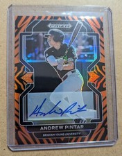2022 Panini Prizm Draft Picks Prizms Tiger Stripes Auto PDP138 Andrew Pintar /25