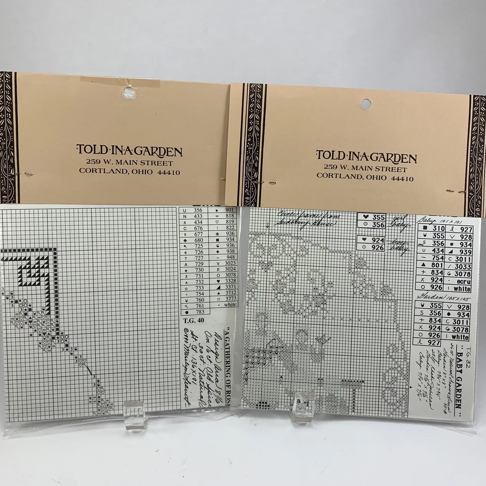 Told In A Garden Baby Garden A Gathering Of Roses Cross Stitch Pattern Lot of 2 - Image 4 of 4