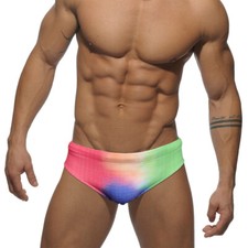 Men's Swimming Swimsuit Briefs Gradient Fashion Beach Underwear Quick Drying