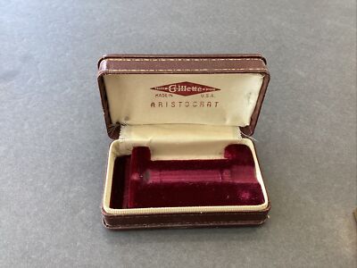 Vintage 1930s 1940s Gillette Open Comb TTO Gold Aristocrat Safety