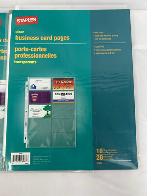 Staples 413371 Untabbed Business Card Pages 10 Pack 10/Pack (15934) Staples 413371 Untabbed Business Card Pages 10 Pack 10/Pack (15934)