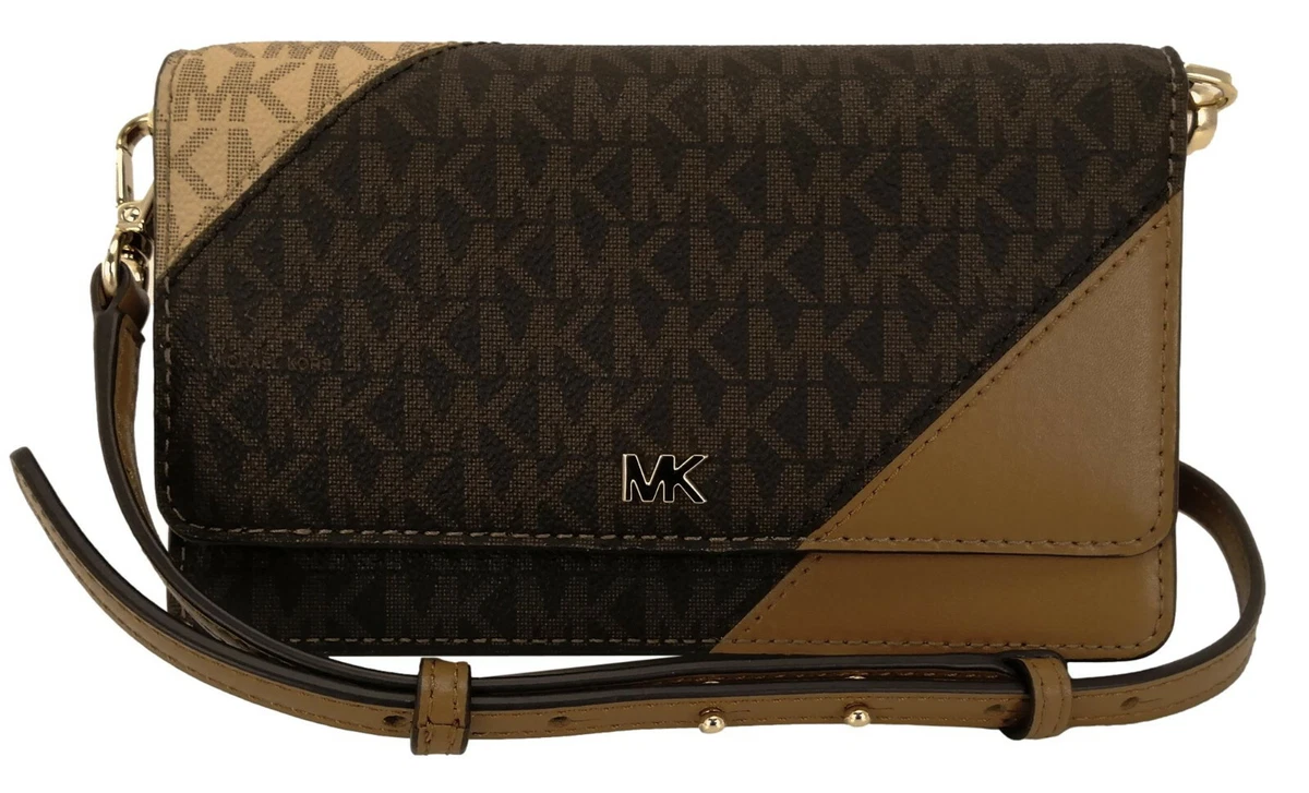 Michael Kors Brown Crossbody Shoulder Bag Clutch Phone Holder