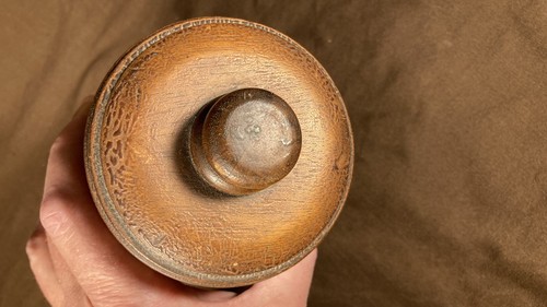 Antike Treenware Gewürz Tabak Deckeldose AFFA Antik Holzdose Behälter - Bild 6 von 14
