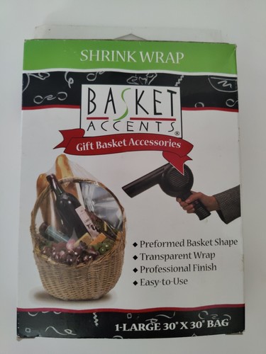 Basket Accents Shrink Wrap Bag Large 30"X30" 1/Pkg Clear