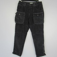 Corduroy Cargo Pants Women Size 27x 26 We the Free by Free People Charcoal Gray