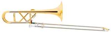 Trombone Ténor Profesional en Sib/Fa Laiton Doré Laque Or Minibal Housse Embout