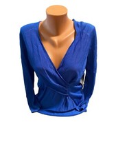 NWT Jones New York Collection Women's Vibrant Blue Pullover Sweater Size Small