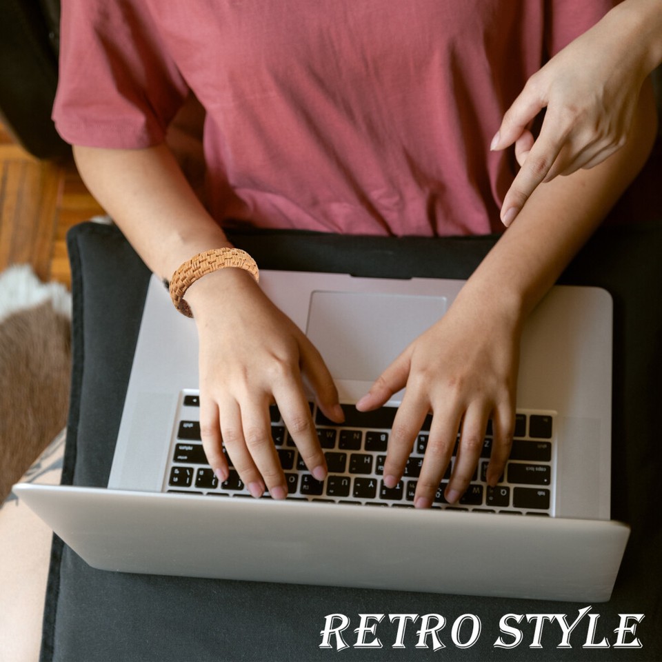 Trendy Bracelets Chunky Wrist Jewelry Wicker Bangle Rattan Bohemian