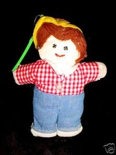 BOY FISHING PRIMATIVE CLOTH DOLL