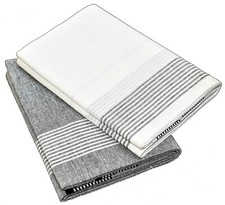 Men's Cotton Lungi / Dhoti -  Size: 2.0 Mtrs, Light Grey  White, Pack of 2 