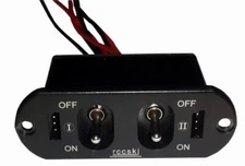 Rccskj Dual Charging Switch Fit FUTABA/ JR connector For RC Airplane Parts 3105#