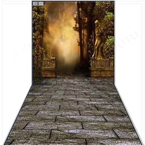 Fondo de tela de microfibra para árboles estatuarios de jardín marrón Huayi BHF292 Foto 3 de 4