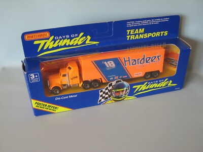 Days of Thunder Matchbox Convoy Kenworth Box Truck Hardees's Racing 180mm Boxed-