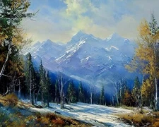 Bob Ross Style Limited Edition Landscape Art Print | Signed Art Collectible