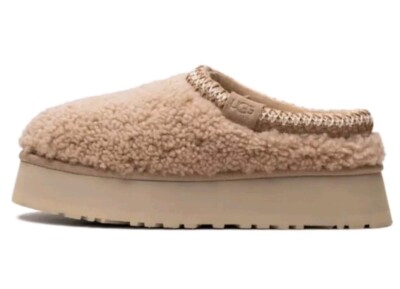 UGG Women's Maxi Curly Tazz Platform Sand Slippers Shoes 1167770 SIZE 7.