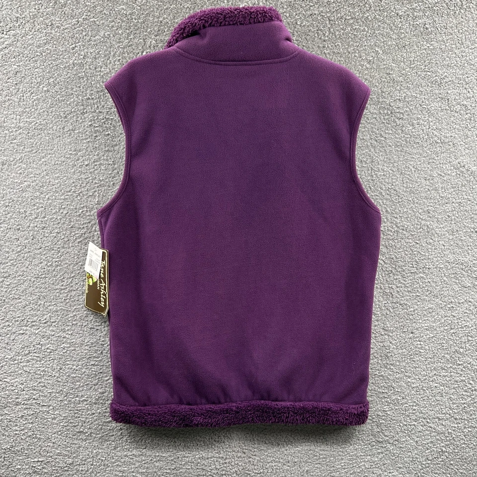 Jane Ashley Women Fleece Vest 1X Purple Sherpa Lined Outdoor Hiking Casual Layer - Image 2 of 4