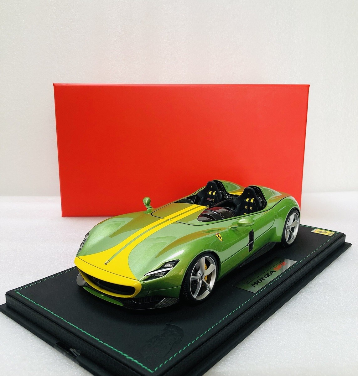 1/18 BBR Ferrari Monza SP2 Green/Yellow Stripe Limited 25 PCs With