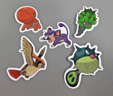 Lot Of 5 Pok mon Cute Vinyl Stickers Decals - See image