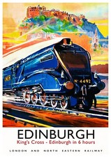 Reproduction  "The Coronation Scot" Railway Poster, Home Wall Art, Size: A2