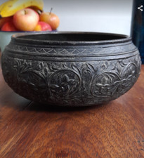 INDIAN CAST BRONZE BOWL  ANTIQUE 1800s 