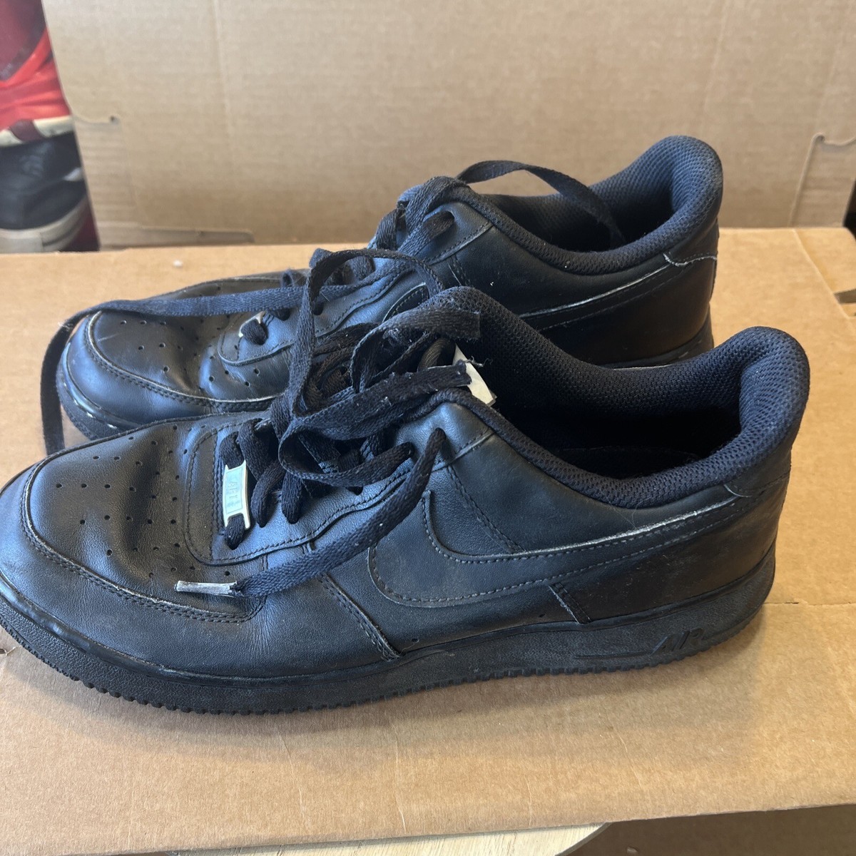 NIKE 315122-001 AIR FORCE 1 LOW BLACK MENS SNEAKER SIZE US 8.5 NIKE AIR FORCE 1  main image 4