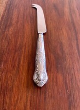 HARRISON BROS STERLING SILVER HANDLED CHEESE SERVING KNIFE KINGS NO MONOGRAM
