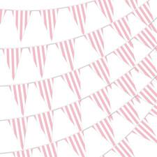 6 Pcs 59Ft Pink Carnival Circus Party Pennant Banner Decorations