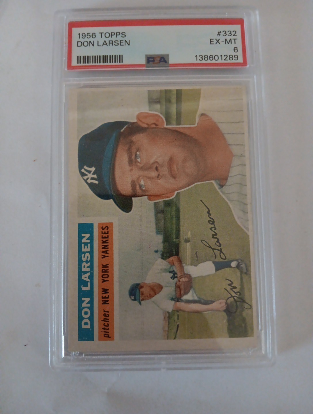 Vintage PSA Graded HOF Lot - 1956 Larsen 1957 Reese 1961 Robinson 1963 Mathews view 7