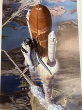 NASA THIOKOL EMPLOYEE SPACE SHUTTLE DISCOVERY POSTER MARK WAKI T PLUS 30