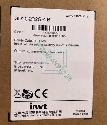 One Invt frequency converter GD10-2R2G-4-B 2.2KW 380V Inverter New