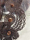 Brown 1 1/2” Decorative Sequin Embroidered Trim 5 Yards Unique New W/O Tags C8